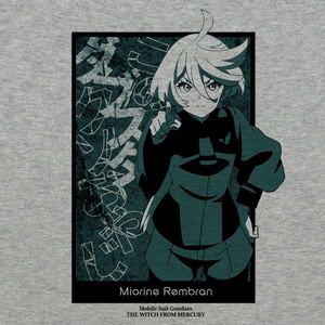 Mobile Suit Gundam: The Witch from Mercury - Miorine Double Standard Old Man T-Shirt (Mix Gray | Size M)_