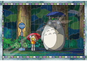 My Neighbor Totoro Art Crystal Jigsaw Puzzle 300 Piece 300-AC059: Bus Stop in the Rain_