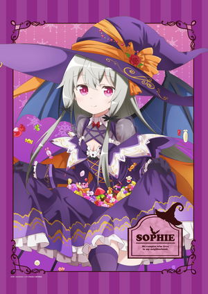 Ms. Vampire Who Lives In My Neighborhood Original Illustration Halloween B2 Wall Scroll: Sophie_