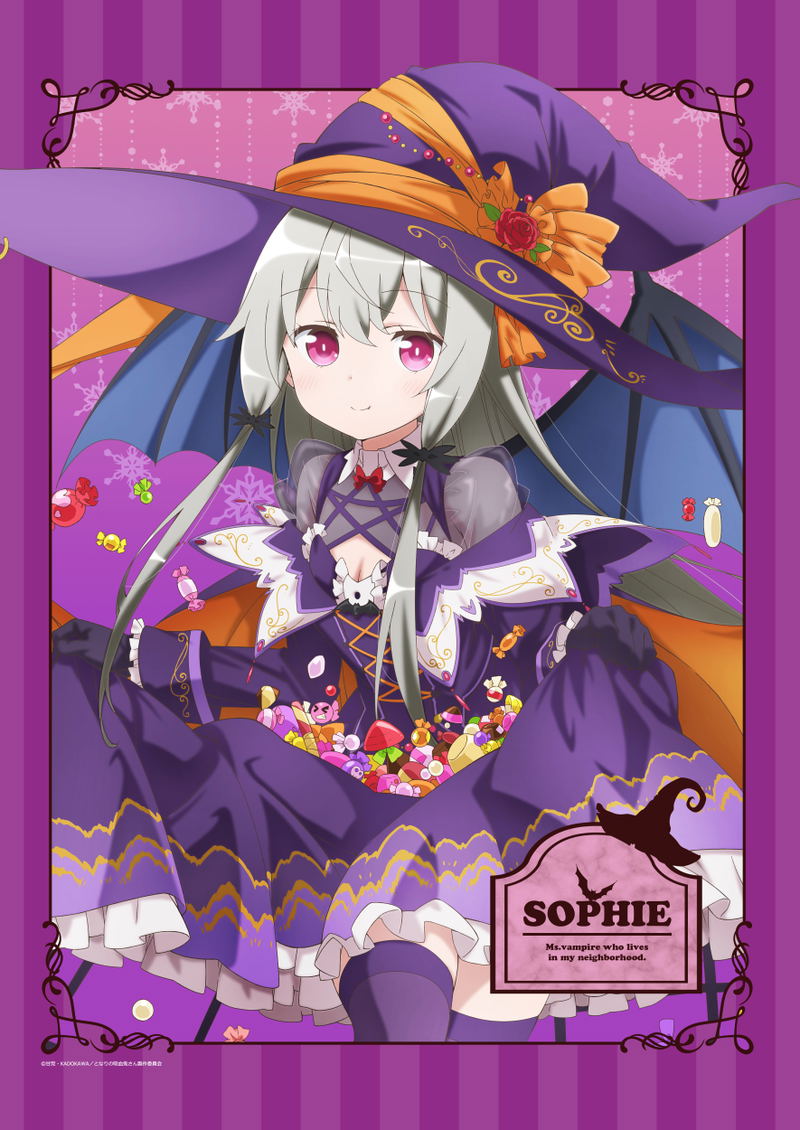 Ms. Vampire Who Lives In My Neighborhood Original Illustration Halloween B2 Wall Scroll: Sophie image 2