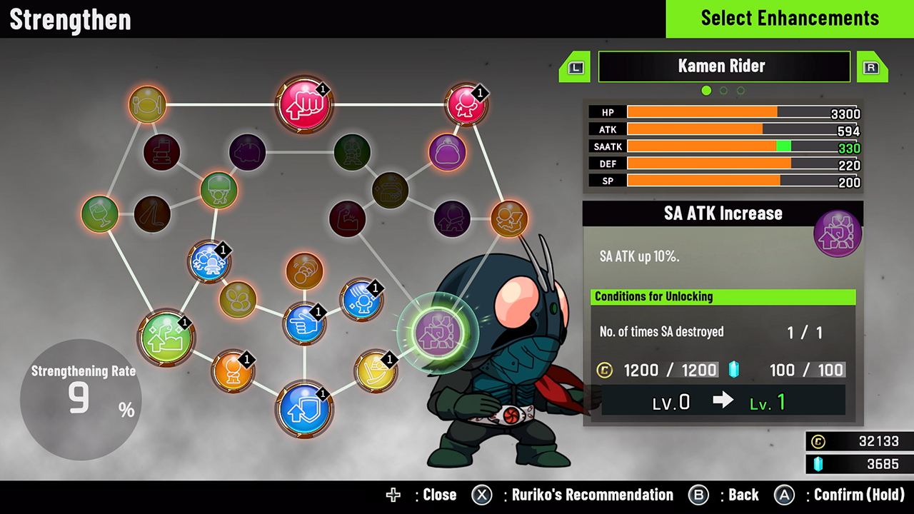 SD Shin Kamen Rider Rumble Screenshot 2