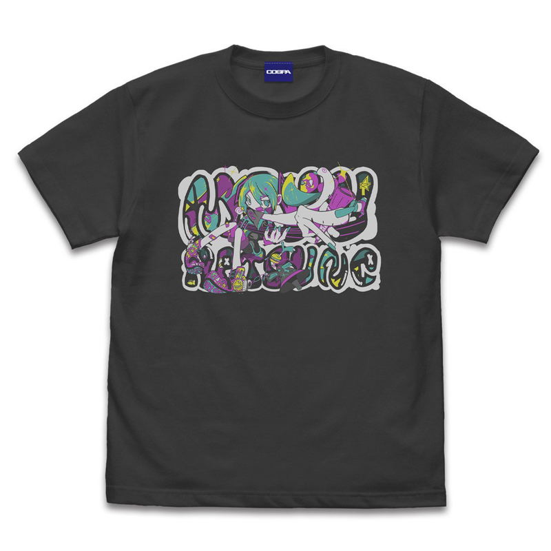 Hatsune Miku - Kyusongu Ver. T-Shirt (Sumi | Size L) image 1