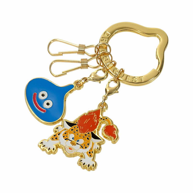 Dragon Quest Smile Slime Metal Key Ring: Slime & Baby Panther (Re-run) image 1