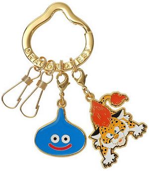 Dragon Quest Smile Slime Metal Key Ring: Slime & Baby Panther