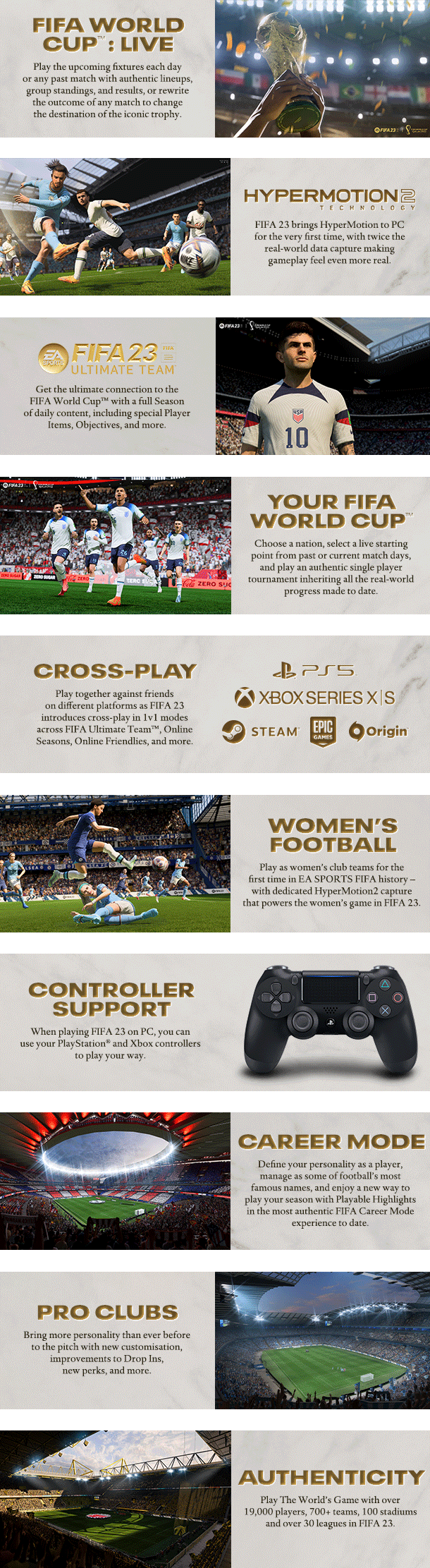 EA Sports FIFA 23 (Ultimate Edition) <span class="ext" style="background-color: #2a475e; color: #FFFFFF;">STEAM</span> <span class="ext ext_digital">digital</span> image 2