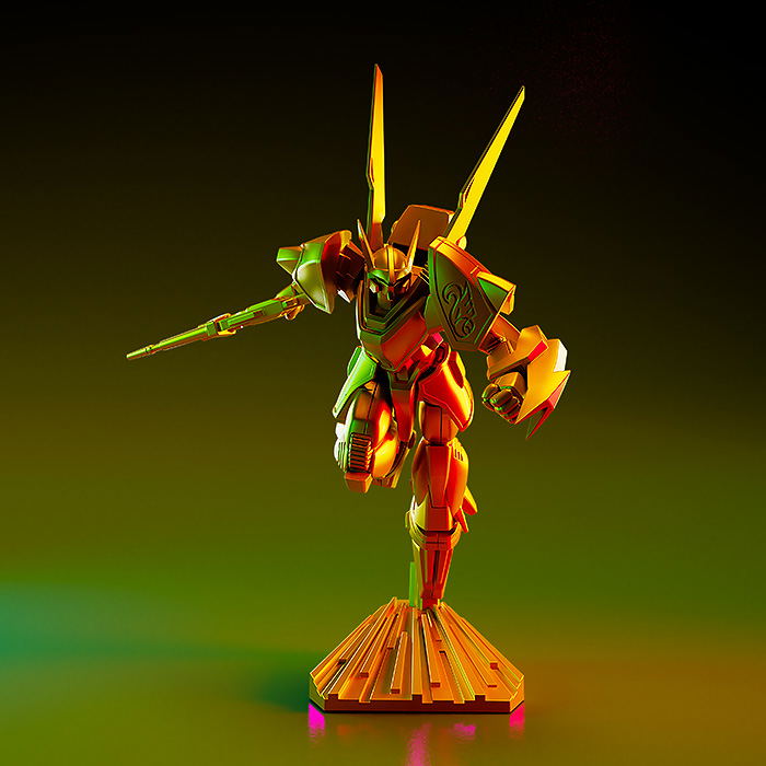 Blue Comet SPT Layzner PLAMAX MF-73 Plastic Model Kit: Minimum Factory Layzner & Zakaal SPT Color Ver. image 3
