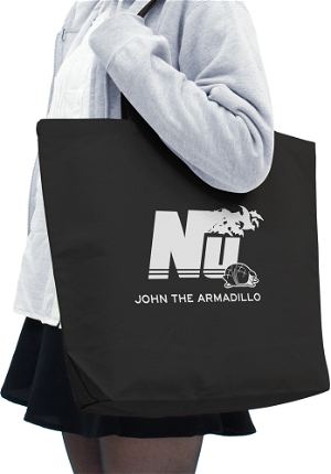 The Vampire Dies in No Time Season 2 - John The Armadillo Logo Large Tote Bag Black