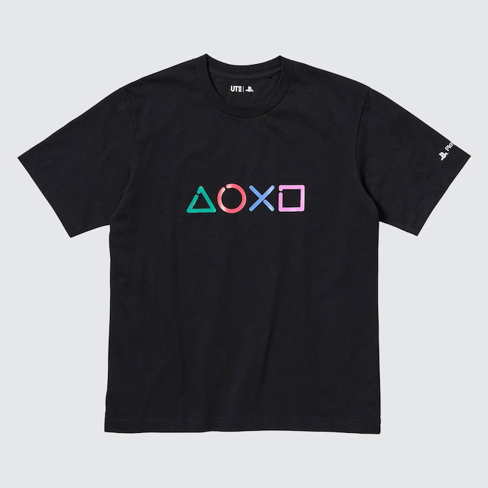 UT PlayStation Buttons Graphic T-Shirt (Black | Size XL) image 1