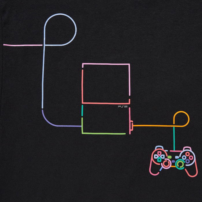 UT PlayStation Buttons Graphic T-Shirt (Black | Size XL) image 7