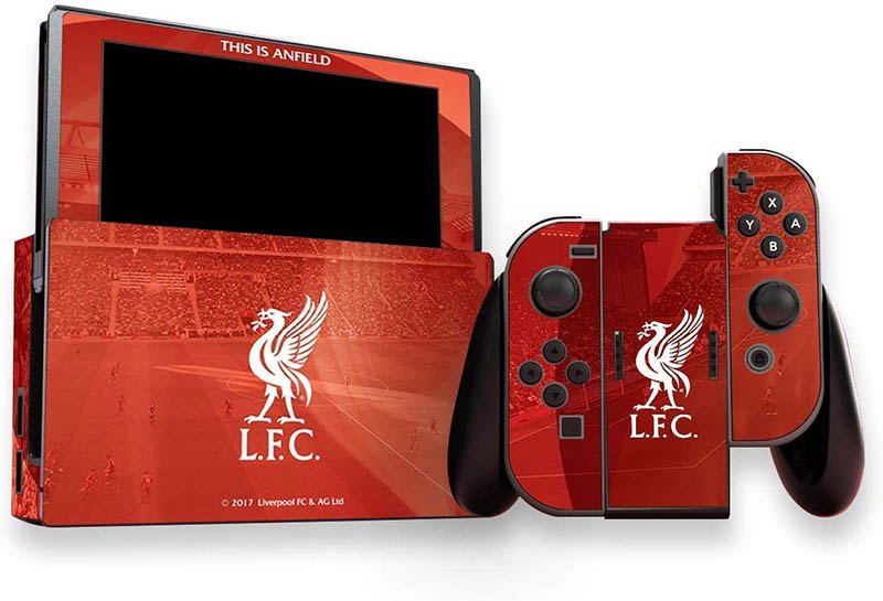 Official Liverpool FC inToro Nintendo Switch Console and Controllers Skins Set image 1