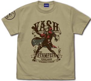 Trigun Stampede - Vash the Stampede T-Shirt (Sand Khaki | Size XL)_