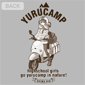 Yuru Camp - Rin Shima and Scooter Zip Hoodie (Mix Gray | Size M)