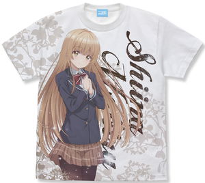 The Angel Next Door Spoils Me Rotten - Mahiru Shiina Full Graphic T-Shirt (White | Size XL)_