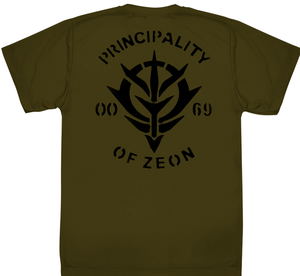 Mobile Suit Gundam - Principality of Zeon Dry T-Shirt (Moss | Size XL)_