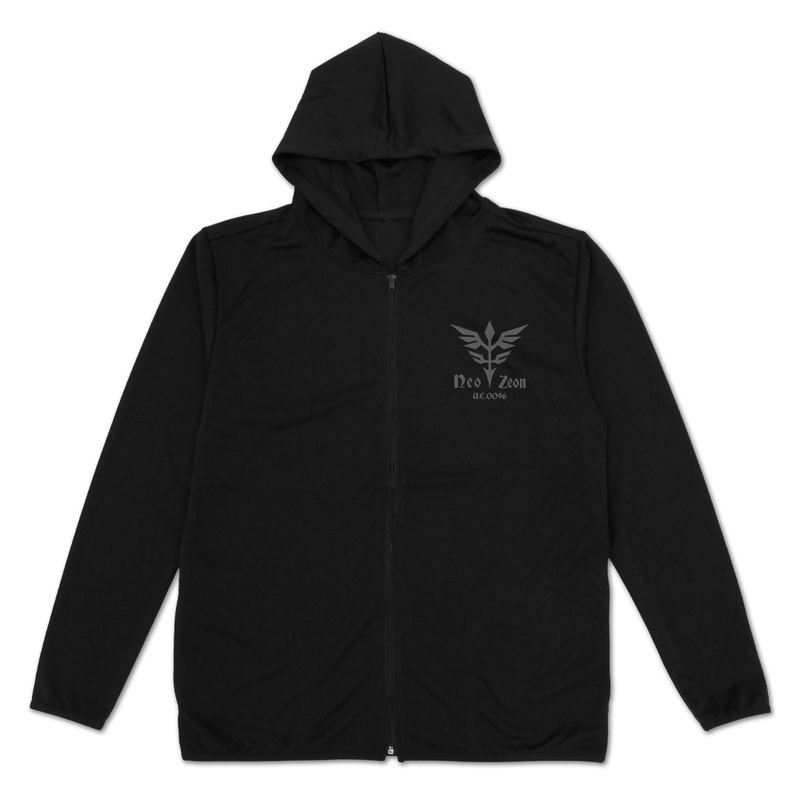Mobile Suit Gundam Unicorn - Neo Zeon Thin Dry Hoodie (Black | Size M) image 2