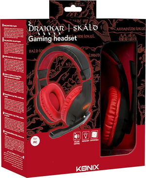 Konix Drakkar Konix Skald Headset (Black/Red) for PC_