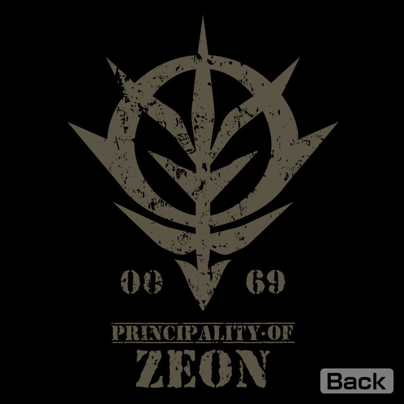 Mobile Suit Gundam - Principality of Zeon Army Thin Dry Hoodie (Black | Size L) image 3