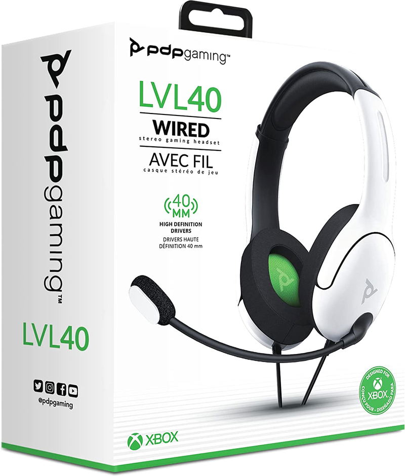 PDP Gaming LVL40 Wired Stereo Gaming Headset for Xbox One Xbox