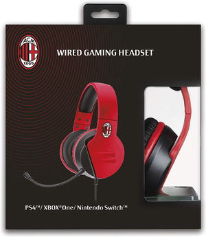 Qubick AC Milan Gaming Headset (Red / Black) for PS4 / Xbox One / Switch_