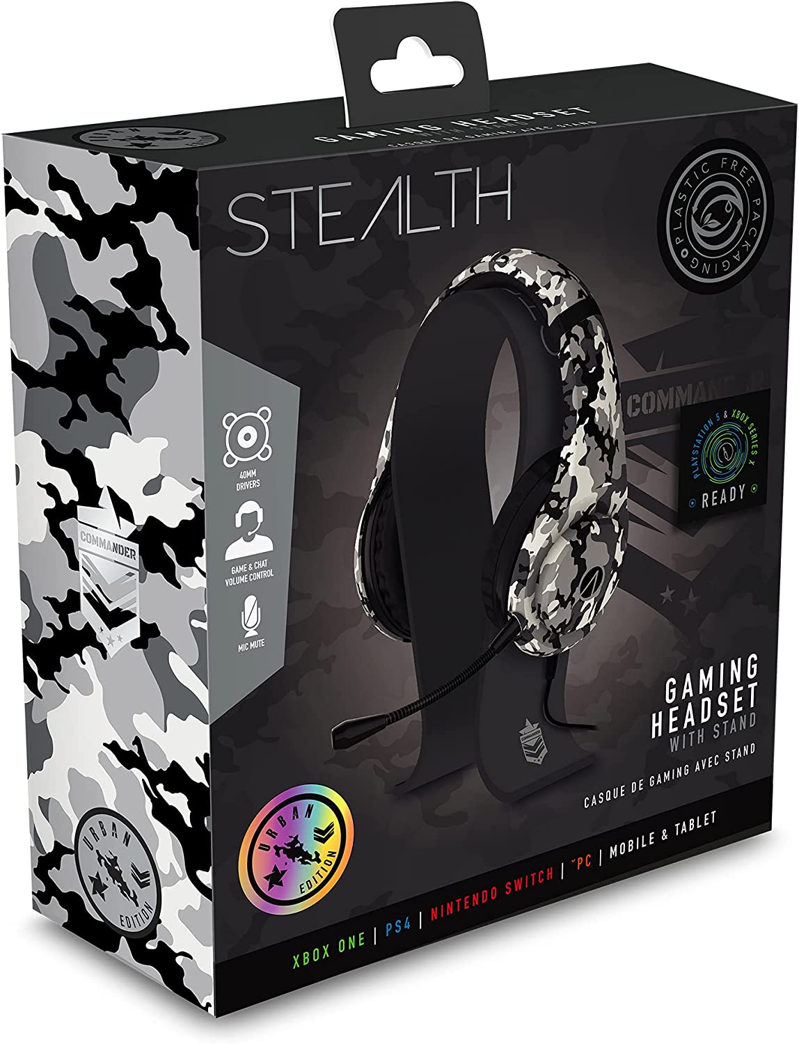 Stealth Xp Commander Gaming Headset With Headset Urban Camouflage For Pc Ps4 Xone Sw 9981