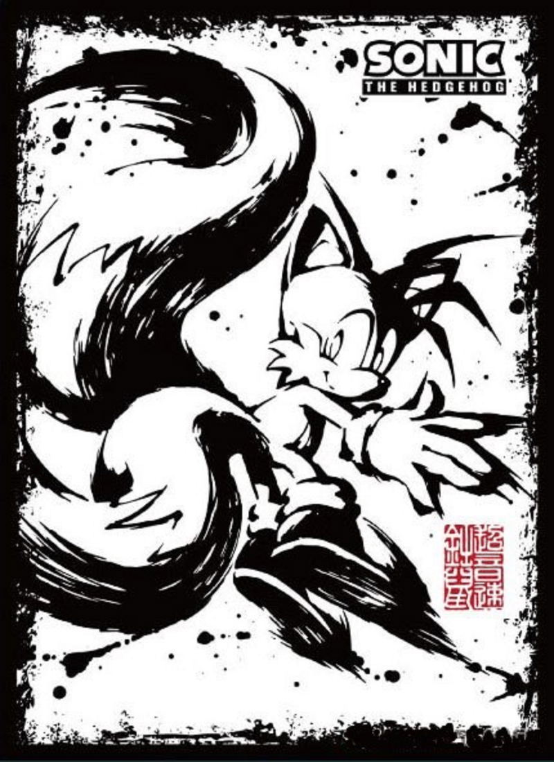 Sonic The Hedgehog Character Sleeve: Sumie Chou Onsoku Harinezumi Tails EN-1192 image 1