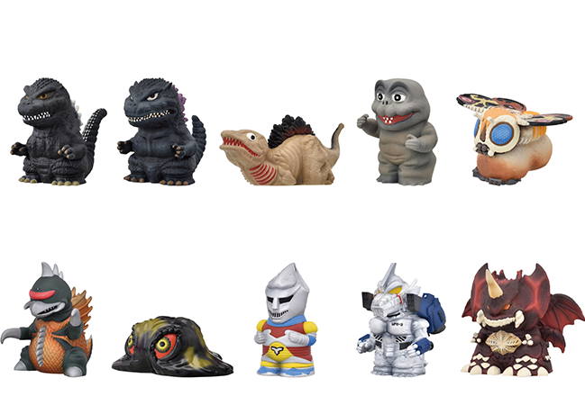 Godzilla Soft Vinyl Puppet Mascot 2 Set Of 10 Pieces