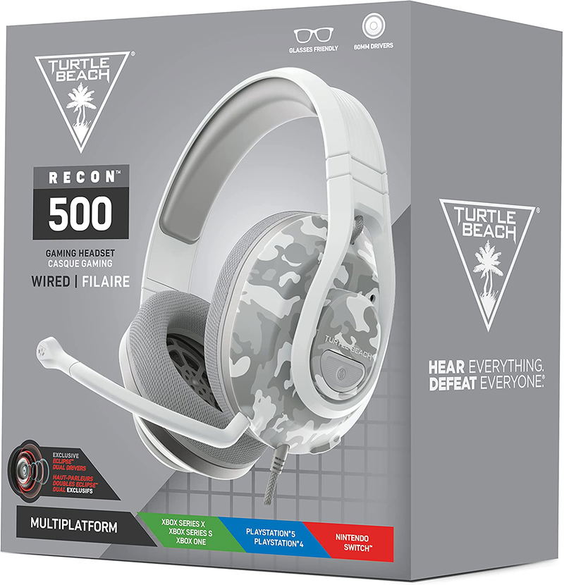 Turtle Beach Recon 500 Headset for PS5 / PS4 / PC / XBSX / Xbox One / Nintendo (Arctic Camo) image 5