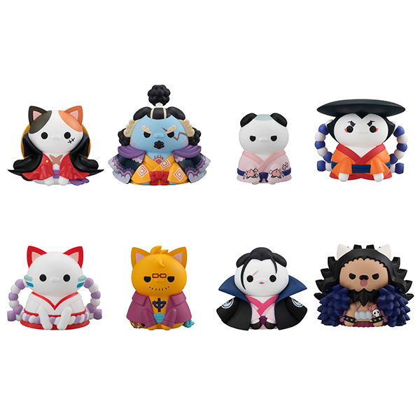 Mega Cat Project One Piece Nyan Piece Nya-n! Luffy and Wano Country Ver. de Gozaru (Set of 8 Pieces) image 1