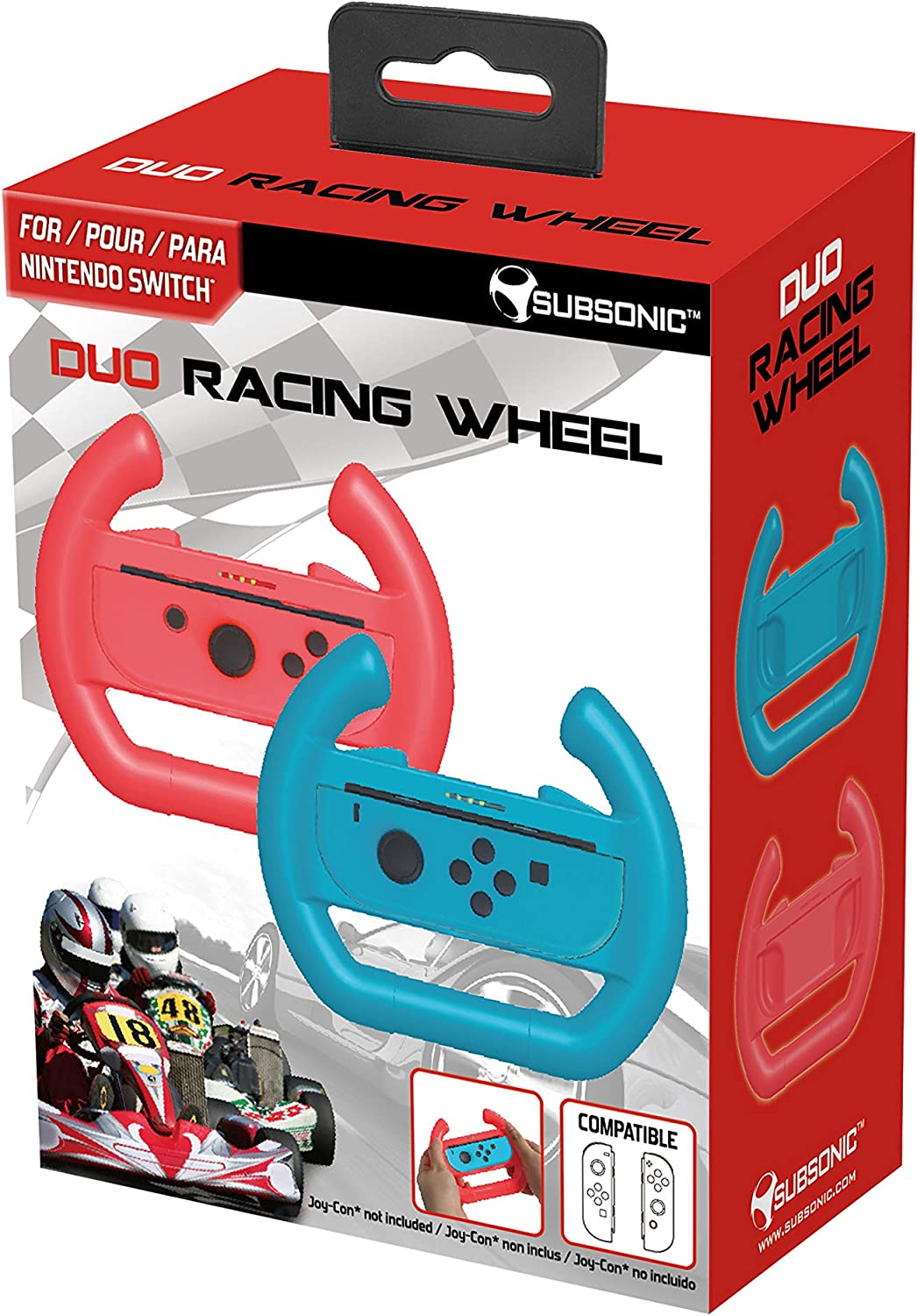 Subsonic Duo Racing Wheel for Nintendo Switch for Nintendo Switch