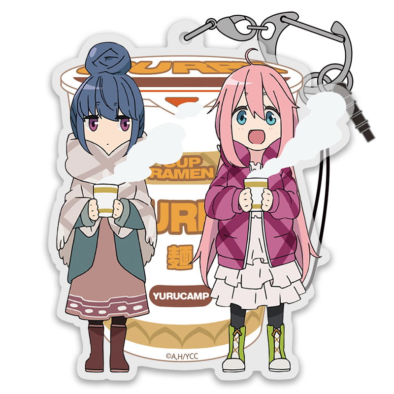 Yuru Camp - Rin and Nadeshiko Curry Noodles Acrylic Multi Keychain image 1