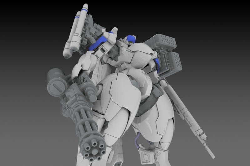 POWERDoLLS2 1/35 Scale Plastic Model Kit: X-4+(PD-802) Armored Infantry Weapon Set 3 (Shoulder Parts for Mounting Weapons & DRu35 MLC & R25 Rocket & M7A Gatling Gun) image 9