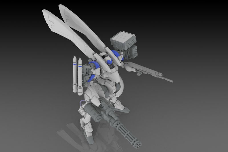 POWERDoLLS2 1/35 Scale Plastic Model Kit: X-4+(PD-802) Armored Infantry Weapon Set 3 (Shoulder Parts for Mounting Weapons & DRu35 MLC & R25 Rocket & M7A Gatling Gun) image 11