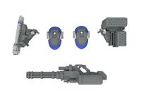 POWERDoLLS2 1/35 Scale Plastic Model Kit: X-4+(PD-802) Armored Infantry Weapon Set 3 (Shoulder Parts for Mounting Weapons & DRu35 MLC & R25 Rocket & M7A Gatling Gun)