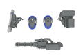 POWERDoLLS2 1/35 Scale Plastic Model Kit: X-4+(PD-802) Armored Infantry Weapon Set 3 (Shoulder Parts for Mounting Weapons & DRu35 MLC & R25 Rocket & M7A Gatling Gun) thumbnail 3