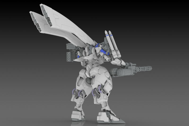 POWERDoLLS2 1/35 Scale Plastic Model Kit: X-4+(PD-802) Armored Infantry Weapon Set 3 (Shoulder Parts for Mounting Weapons & DRu35 MLC & R25 Rocket & M7A Gatling Gun) image 5