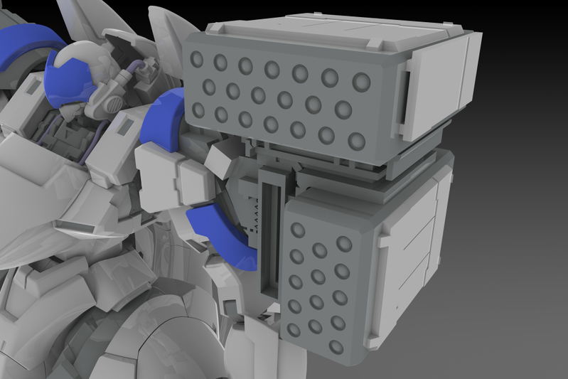 POWERDoLLS2 1/35 Scale Plastic Model Kit: X-4+(PD-802) Armored Infantry Weapon Set 3 (Shoulder Parts for Mounting Weapons & DRu35 MLC & R25 Rocket & M7A Gatling Gun) image 8
