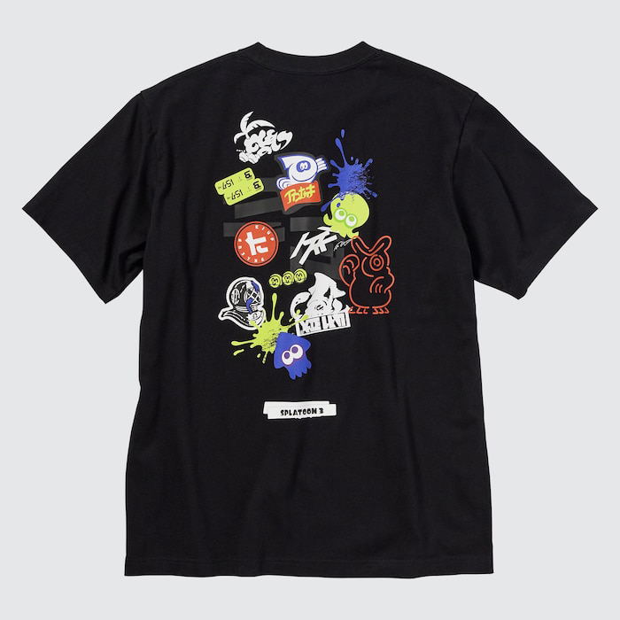 スプラトゥーン3 UT 3XL UT Splatoon 3 Graffiti Graphic T-Shirt (Black | Size S)