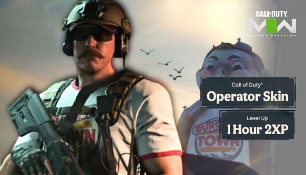 Call of Duty: Modern Warfare II- Burger King Operator Skin + 1 Hour 2XP (DLC) <span class="ext" style="background-color: #B0000F; color: #FFFFFF;">DLC</span> <span class="ext ext_Official Website">Official Website</span> <span class="ext ext_digital">digital</span> image 1