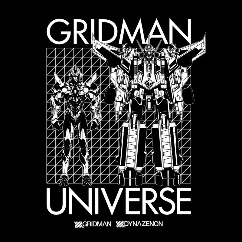 Gridman Universe: Gridman and Dynazenon T-Shirt (Black | Size S) image 2