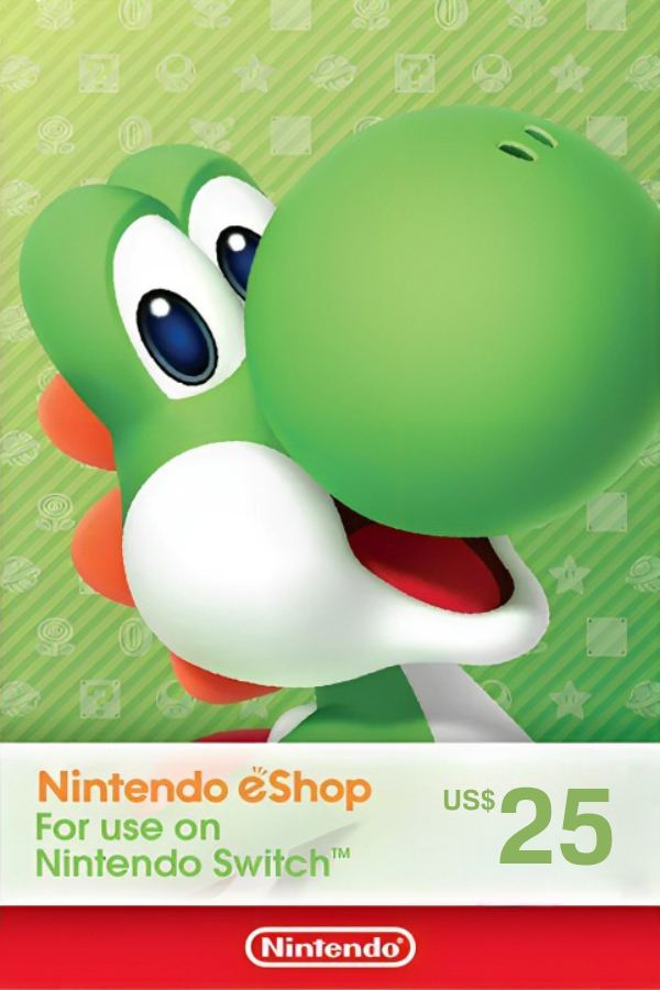 Card USD Switch digital 25 eShop USA Nintendo Nintendo Account for |