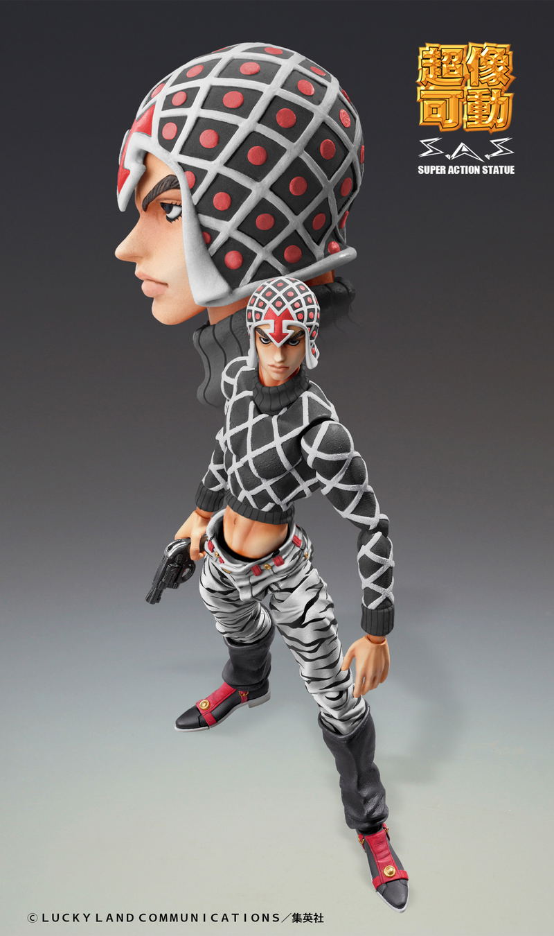 Super Action Statue JoJo's Bizarre Adventure Golden Wind: Guido Mista & Sex Pistols Ver. Black image 4