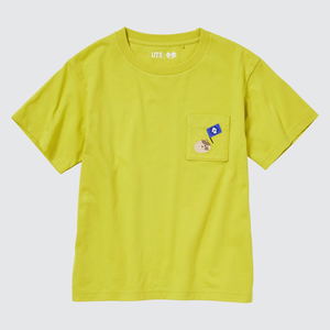 UT Splatoon 3 Li'l Judd Kids Graphic T-Shirt (Yellow | Size 100cm)_