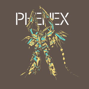 Mobile Suit Gundam Narrative - Unicorn Gundam 03 Phenex T-Shirt (Charcoal | Size M)_