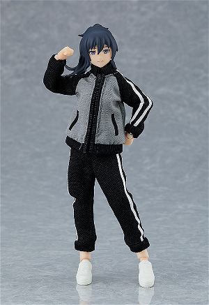 figma Styles No. 601 Original Character: Female Body (Makoto) with Tracksuit + Tracksuit Skirt Outfit