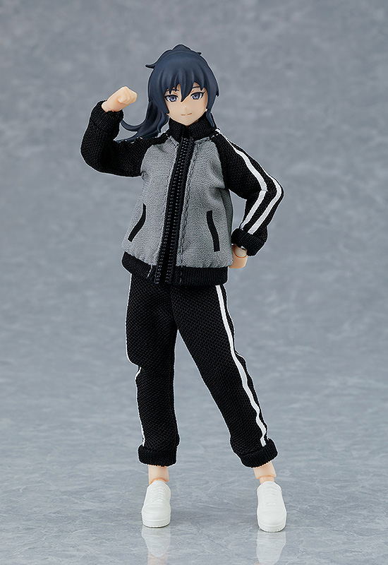 figma Styles No. 601 Original Character: Female Body (Makoto) with Tracksuit + Tracksuit Skirt Outfit image 2