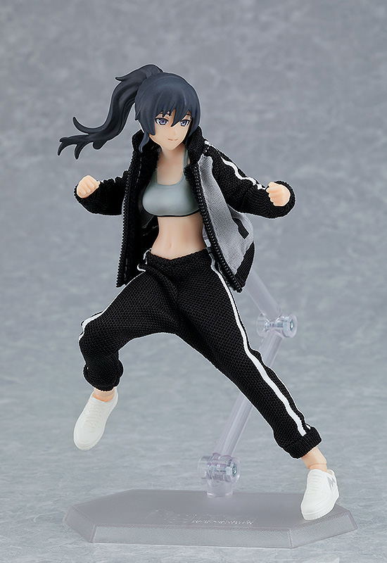 figma Styles No. 601 Original Character: Female Body (Makoto) with Tracksuit + Tracksuit Skirt Outfit image 5