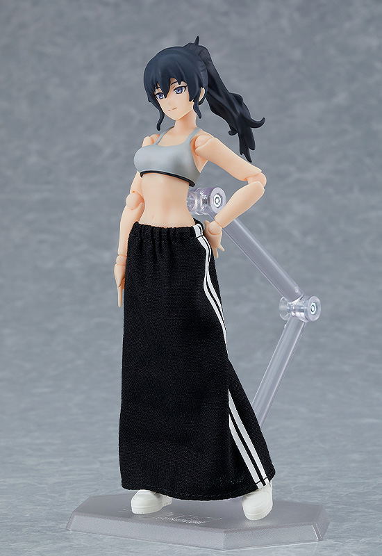 figma Styles No. 601 Original Character: Female Body (Makoto) with Tracksuit + Tracksuit Skirt Outfit image 8