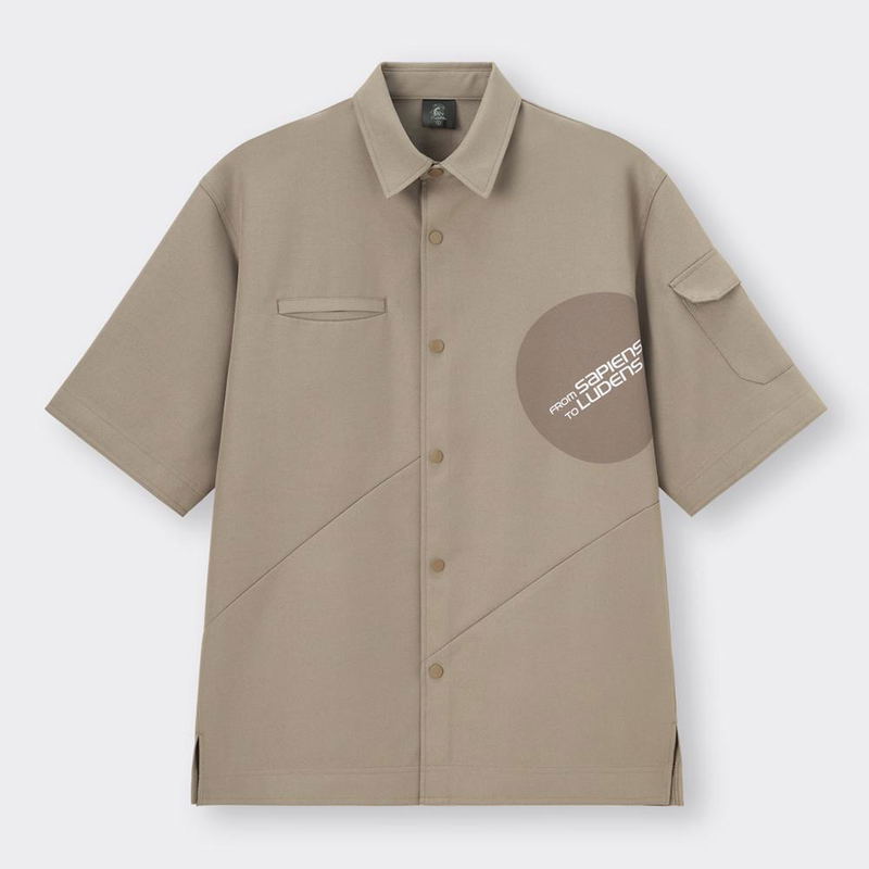 GU Kojima Productions Ludens Oversized Shirt (Khaki | Size XL) image 1
