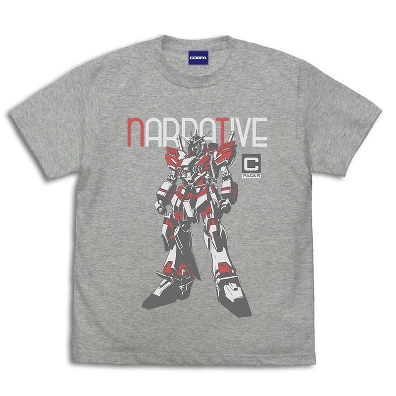 Mobile Suit Gundam Narrative - Narrative Gundam C-packs T-Shirt (Mix Gray | Size L) image 1