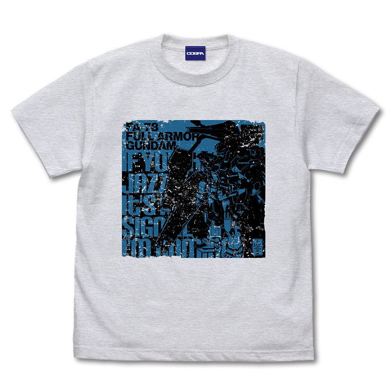 Mobile Suit Gundam Thunderbolt - Full Armor Gundam T-Shirt (Ash | Size L) image 1